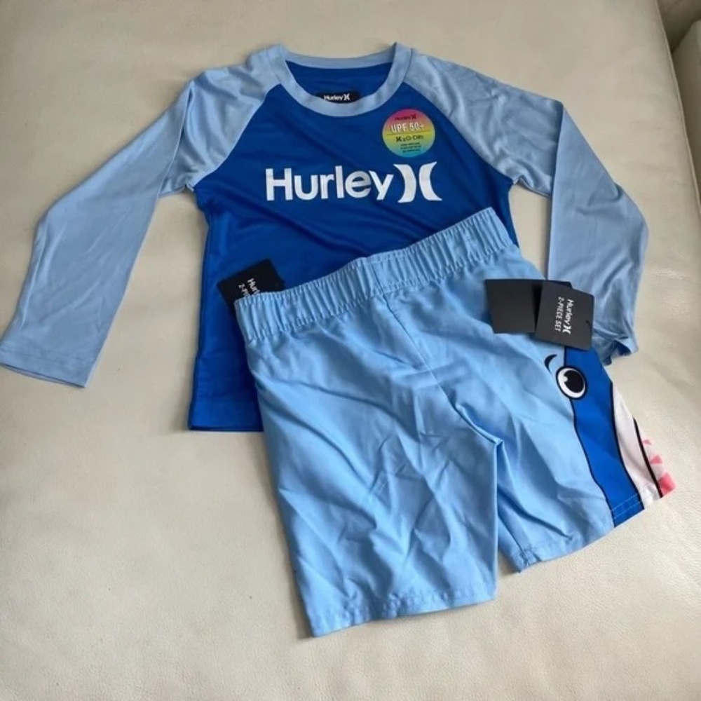 Hurley Long Sleeve short set - Picture 2 of 6